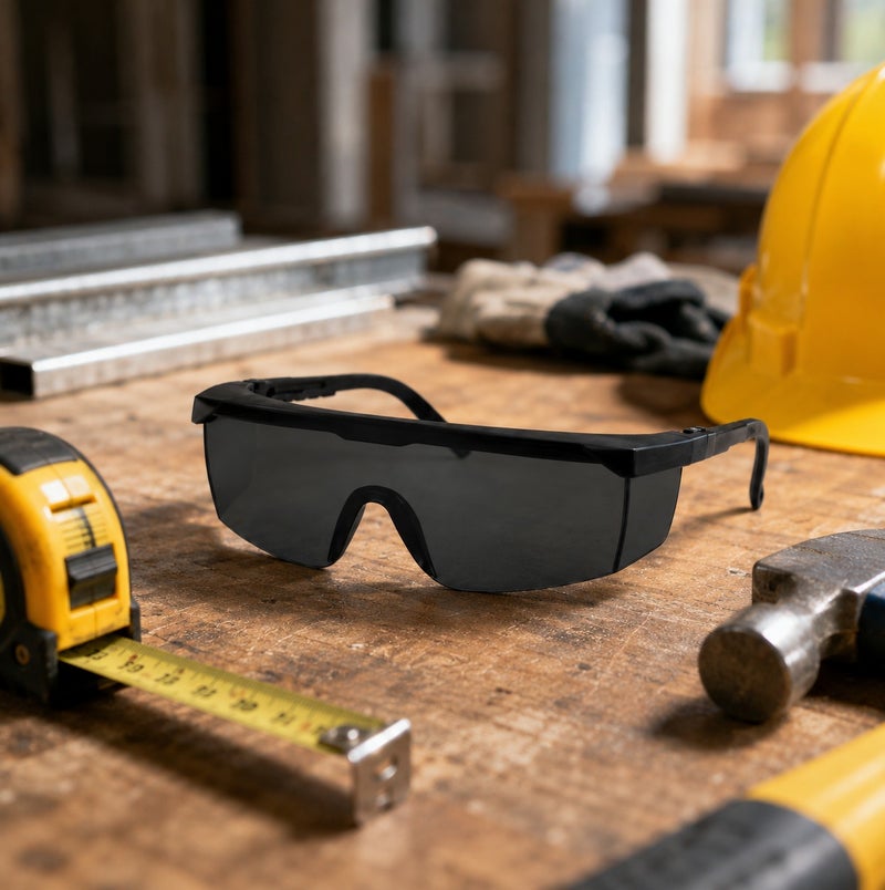 Wulf Safety Goggles Black Industrial Protective Eyewear Anti Scratch Anti Fog Safety Glasses for Construction Workshop Laboratory DIY Eye Protection Durable Comfortable Universal Fit Safety Gear - Image 5