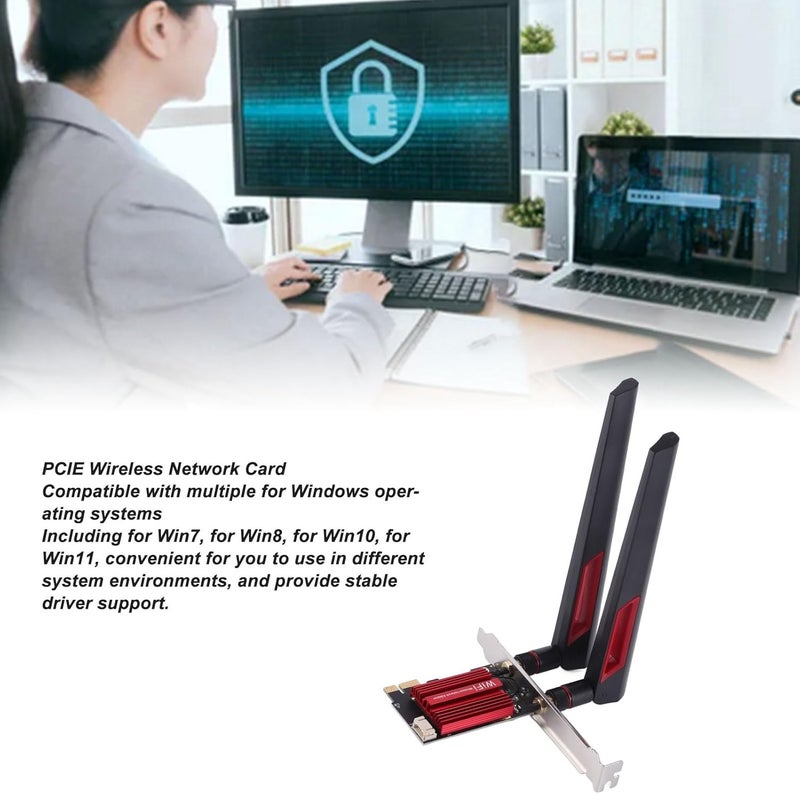 1200Mbps High Speed PCIE 4.0 WiFi Card for 7 8 10 11, Stable Connections for Data Transfer - Image 3