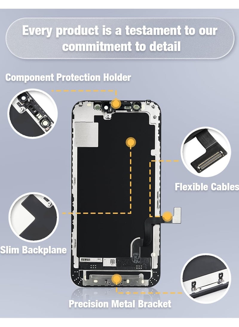 zy - For iPhone 12 Mini Screen Replacement, 5.4 Inch Full HD LCD Screen and Touch Digitizer Complete Set with Repair Tool Kit, - Image 1
