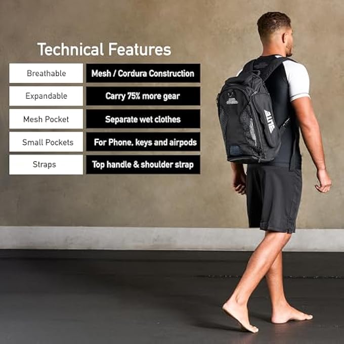 rayihni Jiu Jitsu BJJ Jaco Expandable Gym Duffel Backpack Bag for MMA BJJ Jiu Jitsu Boxing Gear Duffel Athletic Bag - Image 2