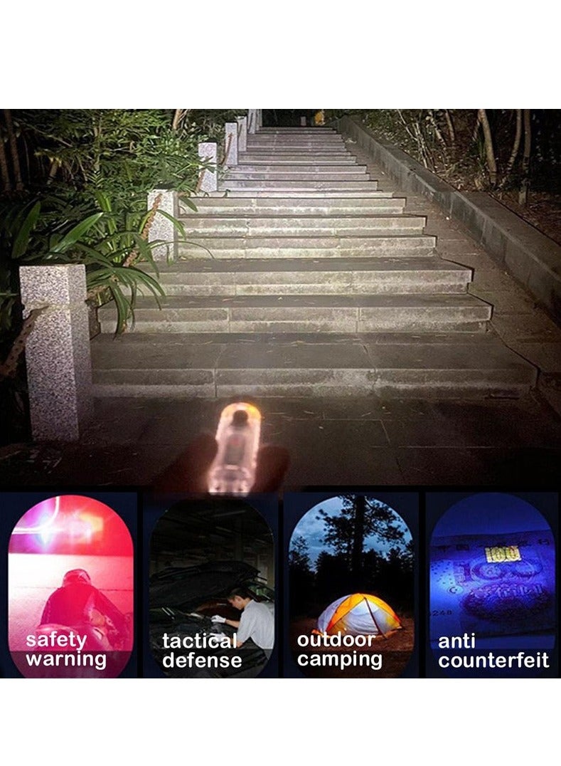 كشاف صغير للتخييم في الهواء الطلق من النوع C قابل لإعادة الشحن ، مصباح يدوي LED صغير قابل لإعادة الشحن ، سلسلة مفاتيح ، 11 أوضاع إضاءة - Image 5