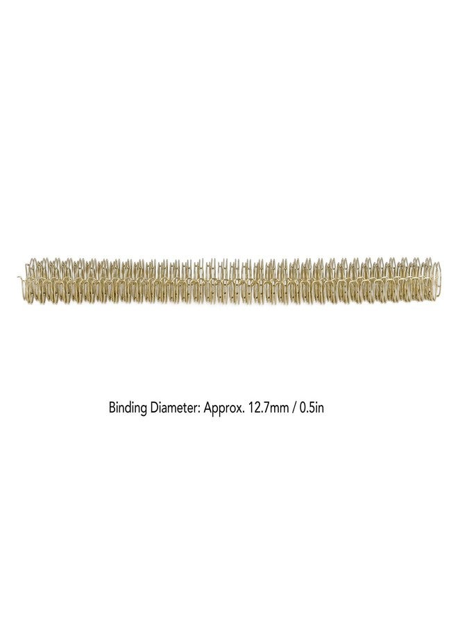 فوكتي عبوة من 100 سلك تجليد حلقي مزدوج، قطر 1/2 بوصة، نسبة 3:1، 34 حلقة، سعة 100 ورقة، أسلاك تجليد حلقية مزدوجة لتجليد المستندات والملفات والتقارير المهمة. - Image 5