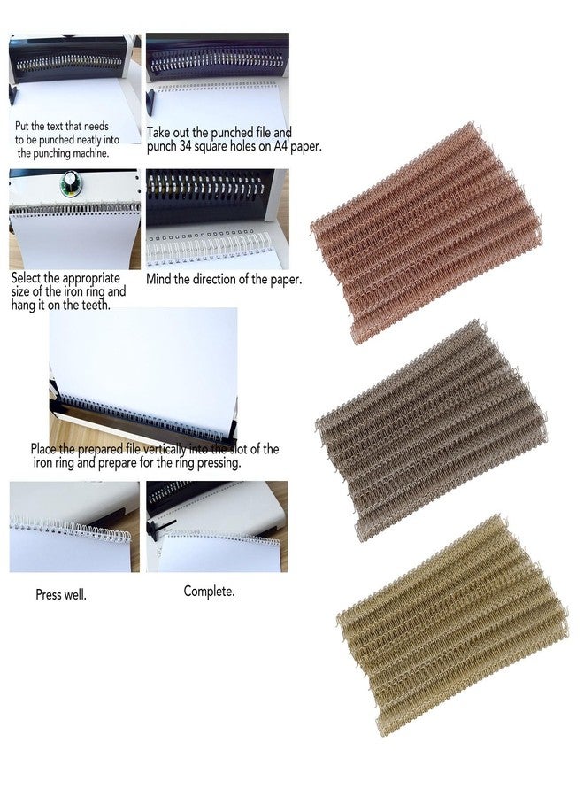 فوكتي عبوة من 100 سلك تجليد حلقي مزدوج، قطر 1/2 بوصة، نسبة 3:1، 34 حلقة، سعة 100 ورقة، أسلاك تجليد حلقية مزدوجة لتجليد المستندات والملفات والتقارير المهمة. - Image 2