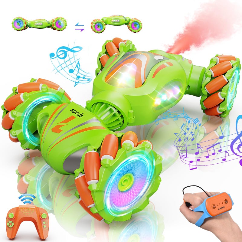 Nicella Remote Control Car 24GHz 4WD Gesture Sensing RC Stunt Car Toys for Boys and Girls Ages 612 360 Rotating Drift RC Cars with Lights and Music Ideal Birthday and Xmas Gift - Image 3