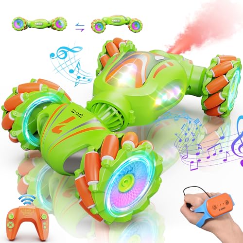 Nicella Remote Control Car 24GHz 4WD Gesture Sensing RC Stunt Car Toys for Boys and Girls Ages 612 360 Rotating Drift RC Cars with Lights and Music Ideal Birthday and Xmas Gift - Image 1