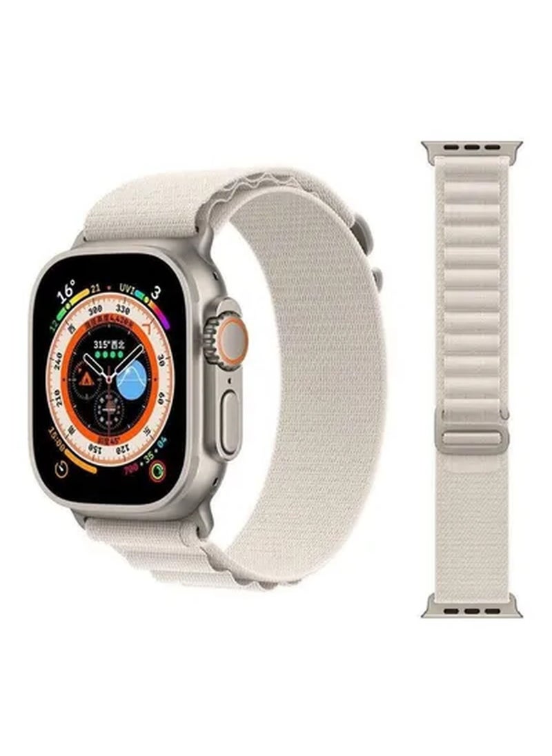 vesus - 2Pack for apple Watch Alpine Loop Band 49mm/45mm/44mm Nylon Woven Sport Strap Compatible with iwatch series 8/ultra/7/SE/6/5/4/3/2/1 Black/White - Image 1