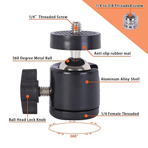 IMT 6" Suction Cup Camera Mount with 360 Ball Head, Air Pump Vacuum Suction Mount for Action Camera/DSLR/Camcorders/Phone, Camera Holder on Windshield/Window/Dashboard/Boats - Image 3