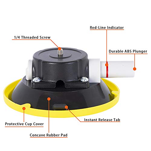 IMT 6" Suction Cup Camera Mount with 360 Ball Head, Air Pump Vacuum Suction Mount for Action Camera/DSLR/Camcorders/Phone, Camera Holder on Windshield/Window/Dashboard/Boats - Image 2