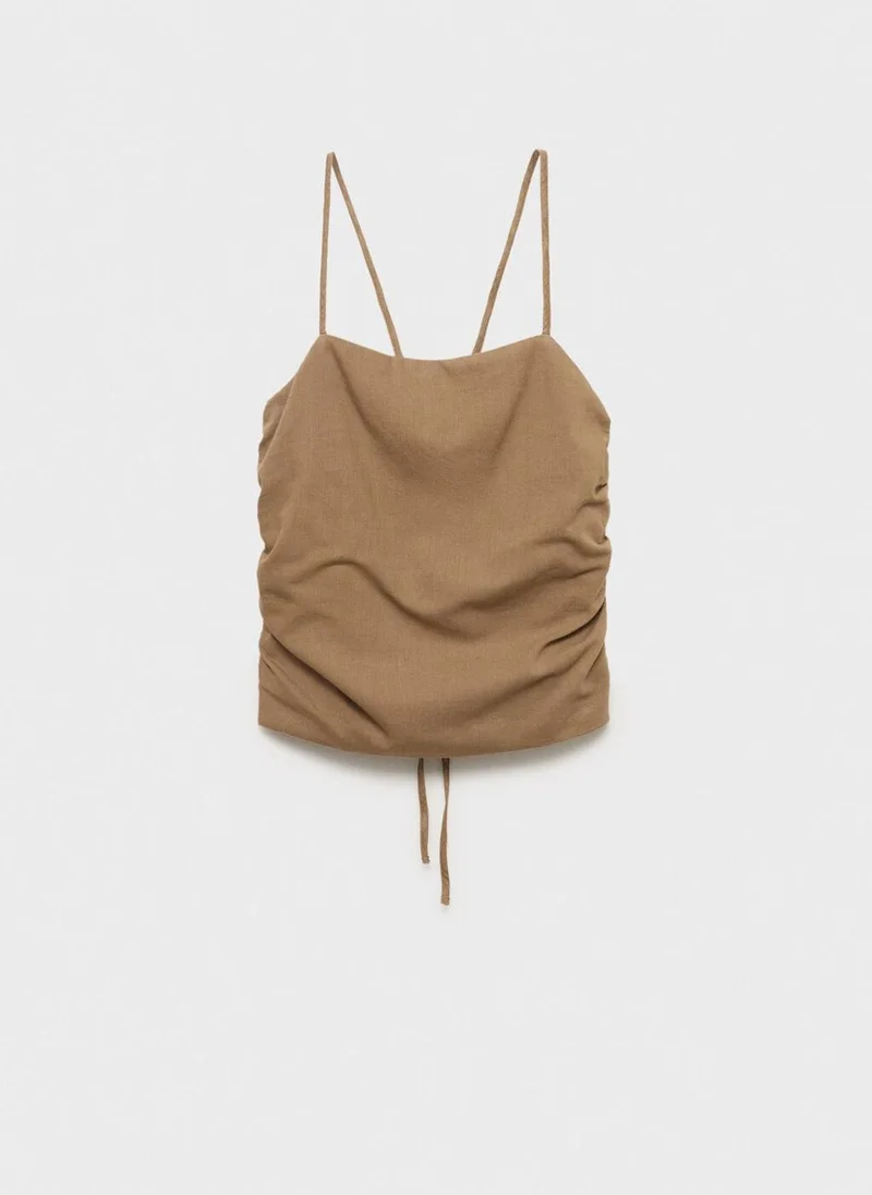 MANGO  Cross-back draped top for Women | Best Price UAE