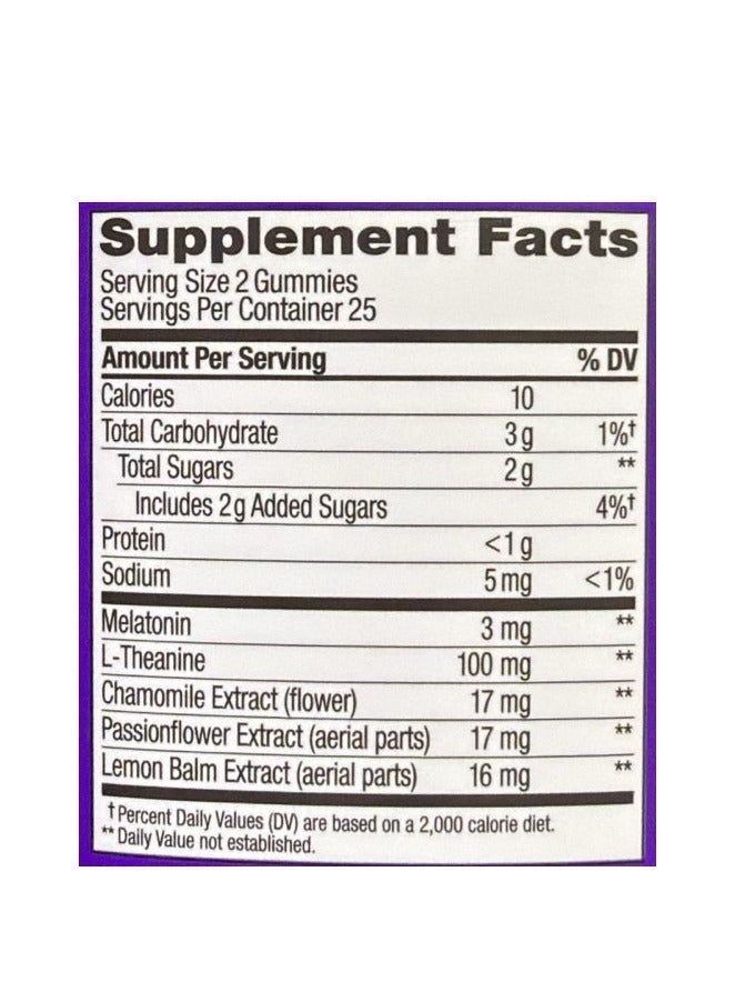 OLLY Sleep Gummy, 3 mg Melatonin, L-Theanine, Chamomile, Lemon Balm, Sleep Aid, Blackberry, 50 Count - Image 4