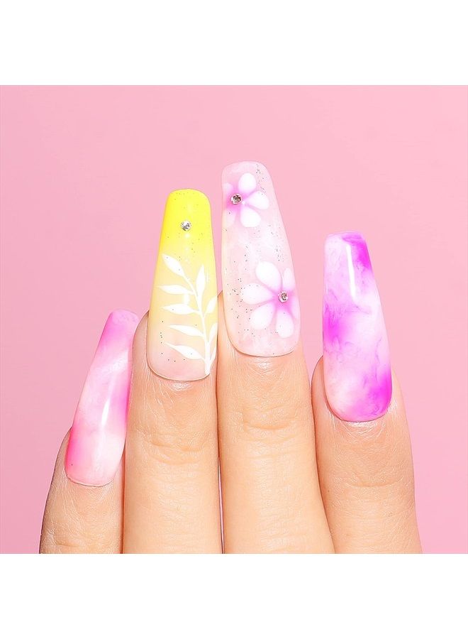 AIMEILI Nail Blooming Gel Nail Art Blossom Gel Soak Off U V LED Clear Blooming Gel for Spreading Effect, Marble, Floral Print Nail Art Design Manicure 10ml - Image 5