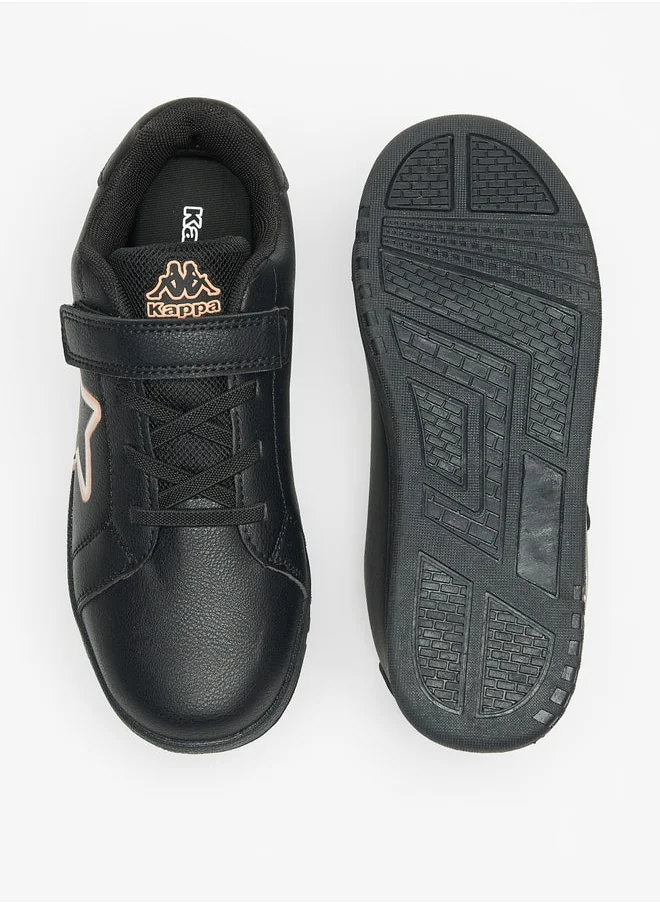 Kappa Girls' Star Print Sneakers with Hook and Loop Closure