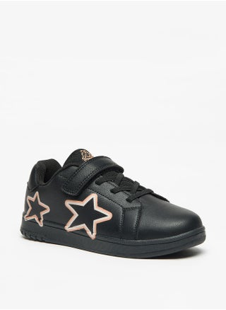 Girls' Star Print Sneakers with Hook and Loop Closure - pzsku/ZF75D59FC0EB3C016E0D2Z/45/_/1720599234/a41ae37d-74a6-4011-9430-38d8b1770c5b
