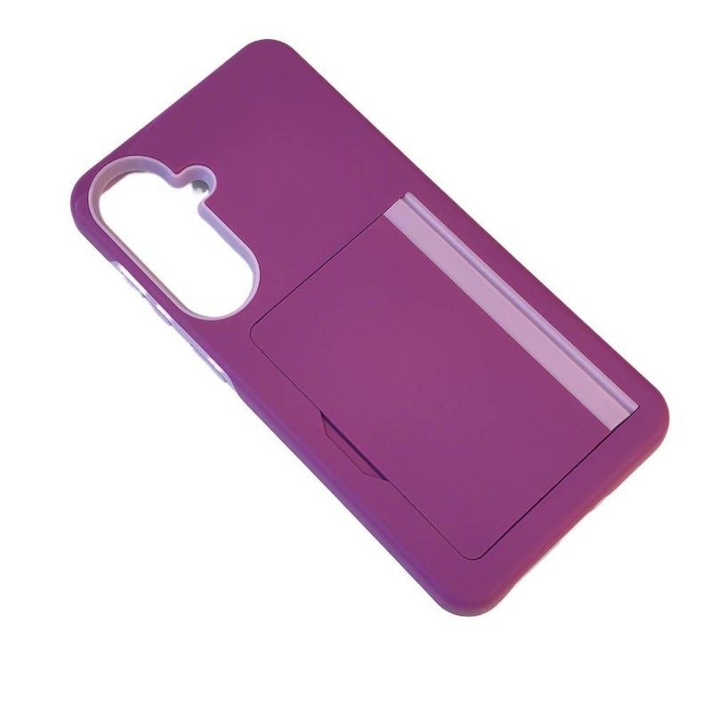 غطاء واقي | مقاوم للصدمات لـ Samsung S25 Ultra / Samsung S25 | حامل بطاقات | حماية من السقوط | بنفسجي - Image 1