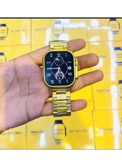 ماركة غير محددة سلسلة ساعة ذكية G9 Ultra Pro Gold الأصلية مع NFC وميزة البلوتوث للمكالمات وشحن لاسلكي بصمت من الفولاذ المقاوم للصدأ  - Image 2