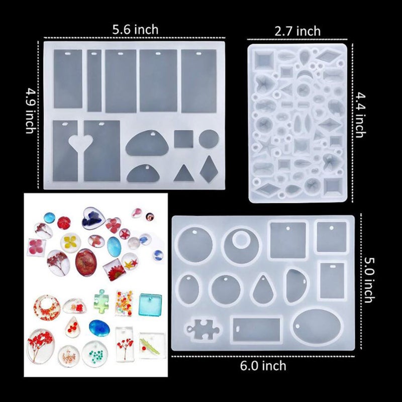 111 PCS DIY Silicone Casting Molds for DIY Jewelry Craft Making Set DIY Crystal Epoxy Earring Pendant Making Accessories Art Kits for Adults Beginner - Image 5