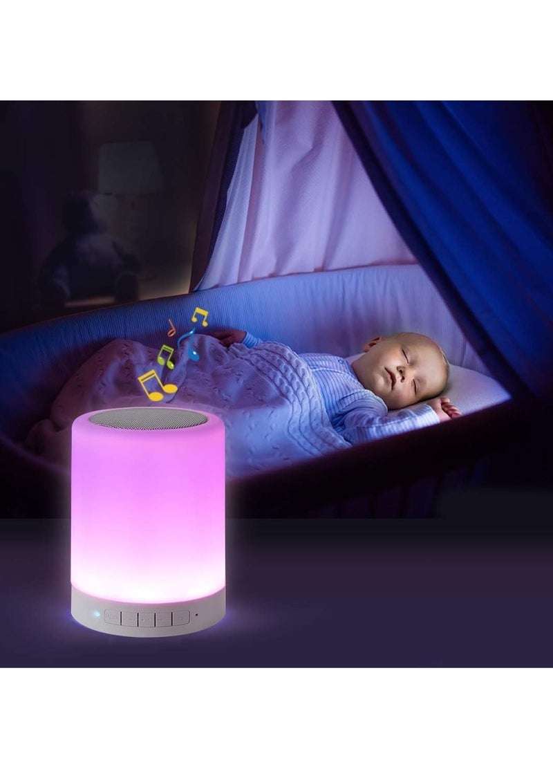 Generic - CL-671 Lamp Touch Control with Bluetooth Speaker -  7 Colors Switch Modes 3 Levels of Brightness  - Lamp for Bedroom - Portable Wireless Speaker -White - Image 1