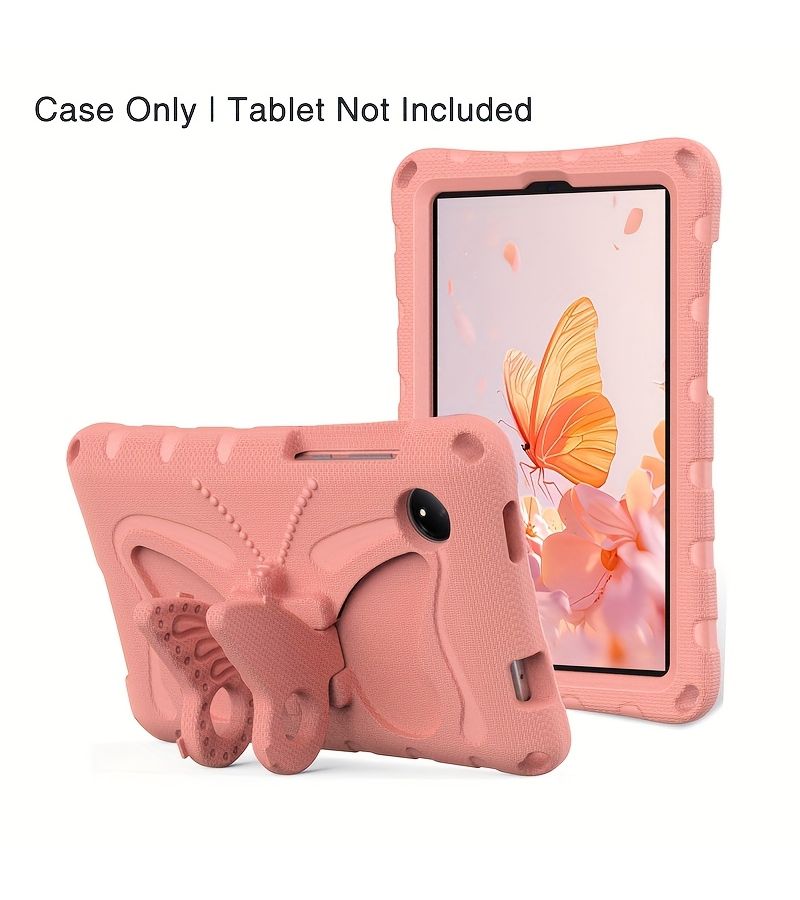 حافظة حماية بصدمات واقية مع حامل قائم لهاتف Redmi Pad SE مقاس 8.7 إنش 4G باللون الوردي - Image 1