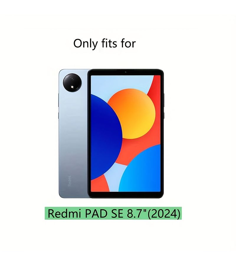 حافظة حماية بصدمات واقية مع حامل قائم لهاتف Redmi Pad SE مقاس 8.7 إنش 4G باللون الوردي - Image 4