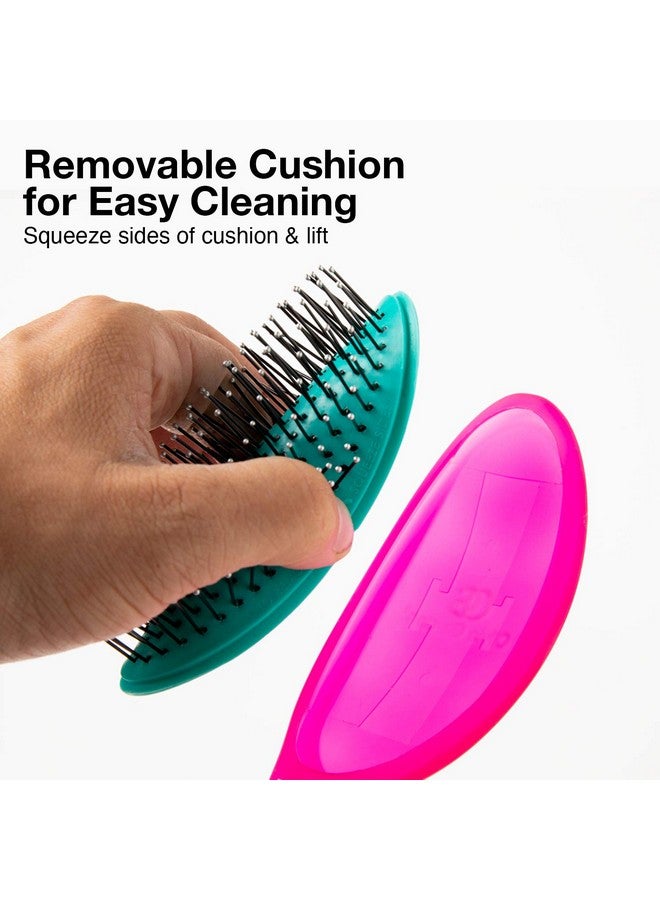 أوليفيا جاردن فرشاة أوبال أوج لتنعيم وإضافة اللمعان لجميع أنواع الشعر، وسادة قابلة للإزالة لسهولة التنظيف، تعانق فروة الرأس لتدليك فروة الرأس، لطيفة للنساء والرجال والأطفال أوبال - Image 5