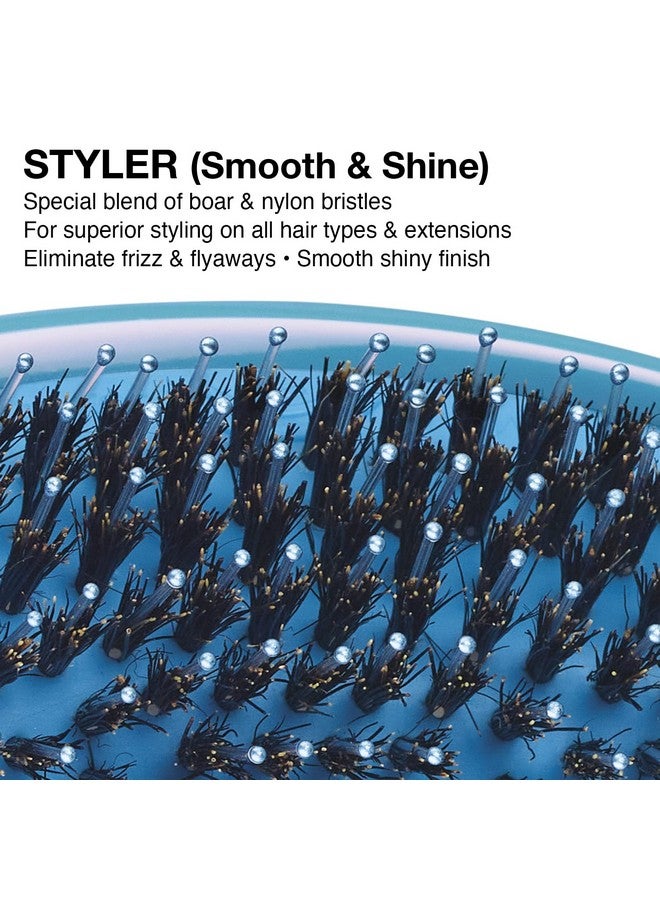 أوليفيا جاردن فرشاة أوبال أوج لتنعيم وإضافة اللمعان لجميع أنواع الشعر، وسادة قابلة للإزالة لسهولة التنظيف، تعانق فروة الرأس لتدليك فروة الرأس، لطيفة للنساء والرجال والأطفال أوبال - Image 3