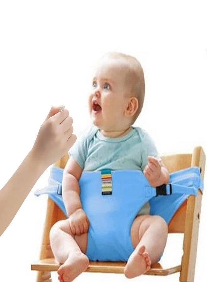 Harness Seat for High Chair Baby Feeding Safety Seat with Strap, Toddler Booster Harness Belt Portable Dining Seat Strap for Travel Home Restaurant Shopping (Blue) - Image 1