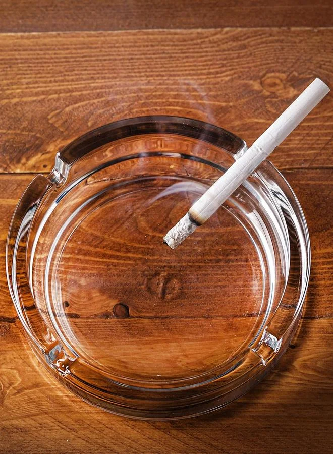 Cuisine Art Soda-Lime Glass 4 Inch Round Glass Ashtray Transparent