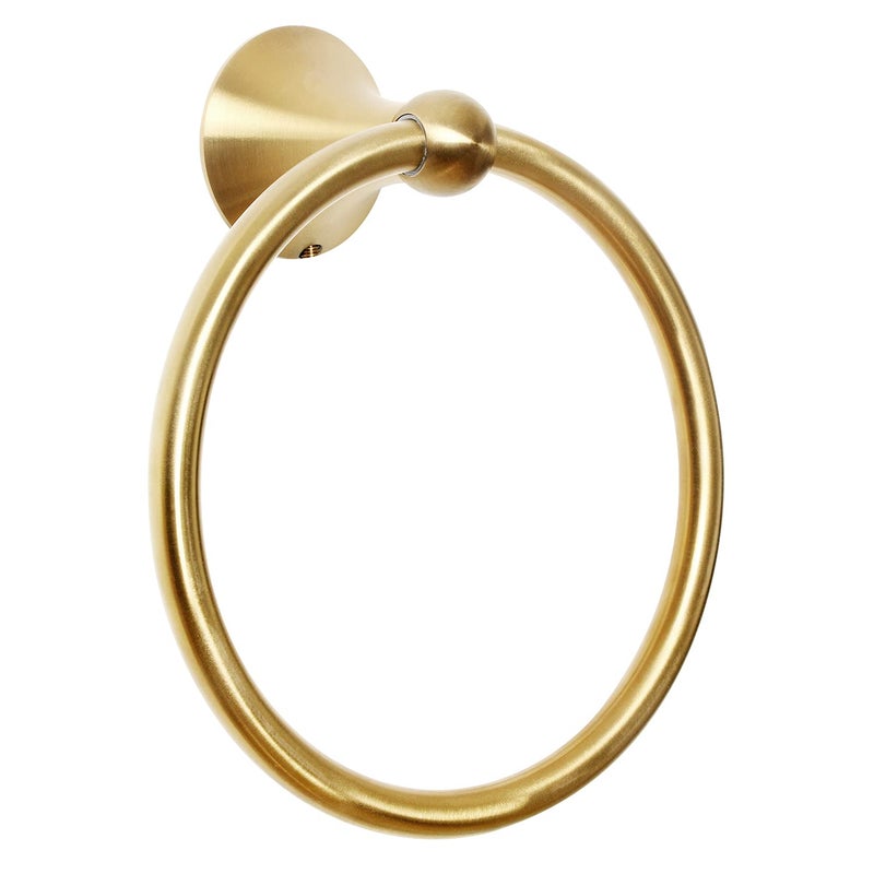 HouseAid HouseAid Stainless Steel Towel Ring for Bathroom Hand Towel Holder Modern Circle Towel Hanger Round Towel Rack Wall Mounted Brushed Gold 