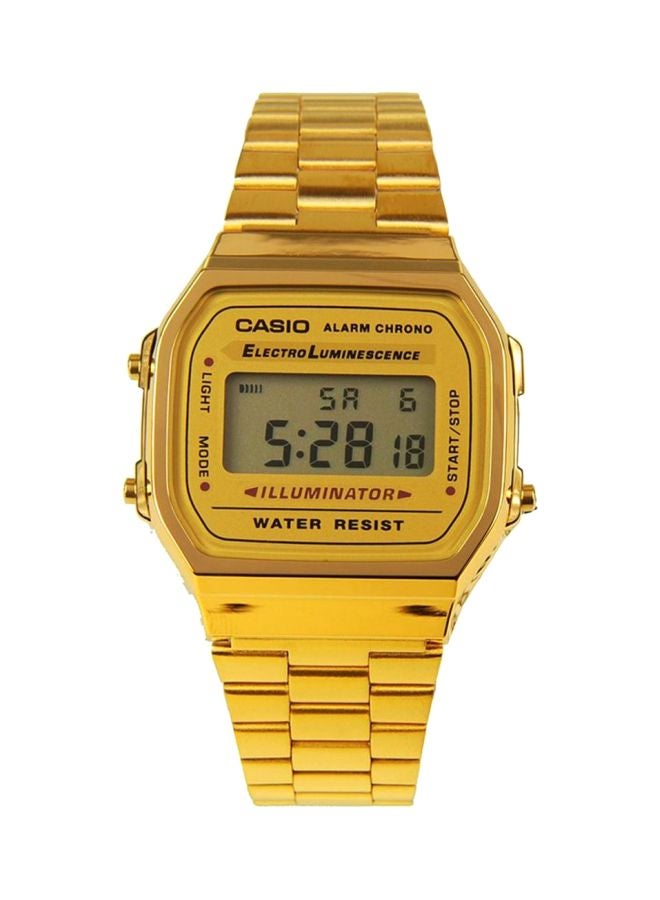 CASIO Men Vintage Water Resistant Digital Watch A168WG-9WDF - 37 mm - Gold - Image 1