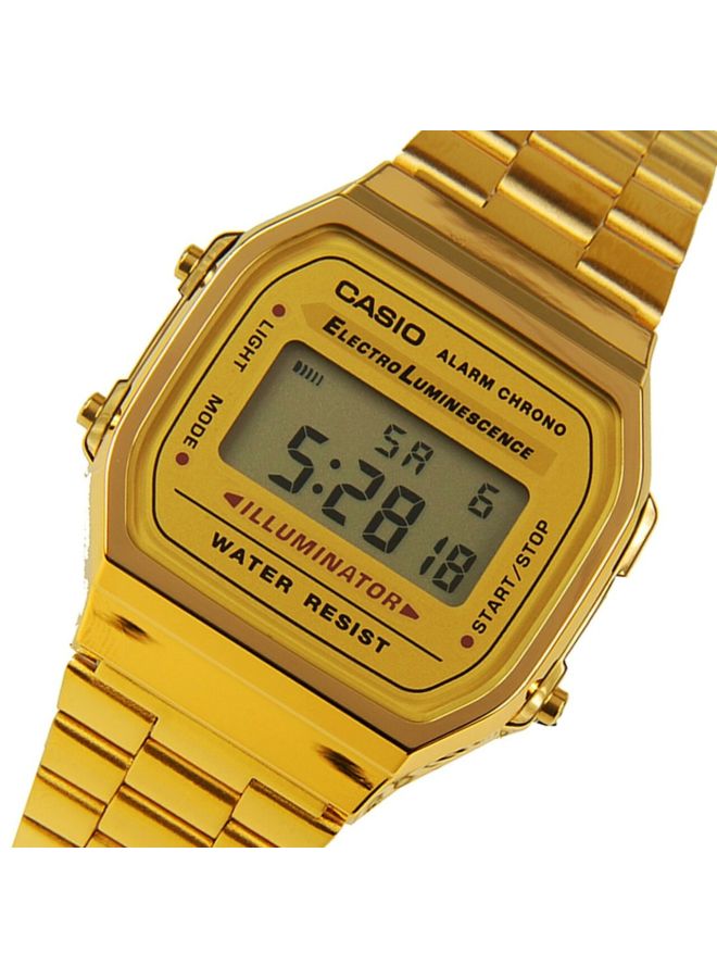 CASIO Men Vintage Water Resistant Digital Watch A168WG-9WDF - 37 mm - Gold - Image 4