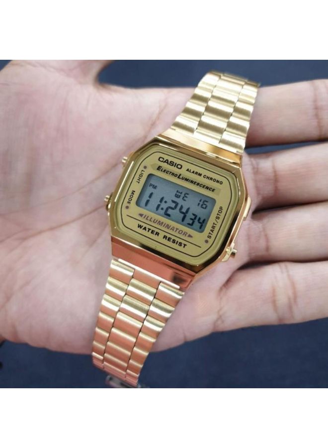 CASIO Men Vintage Water Resistant Digital Watch A168WG-9WDF - 37 mm - Gold - Image 5