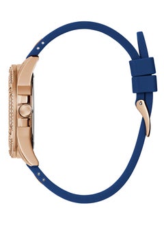 GUESS Women’s Blue Rose Gold Tone Multi-Function Silicone Watch GW0536L5 - 40mm  - Image 3