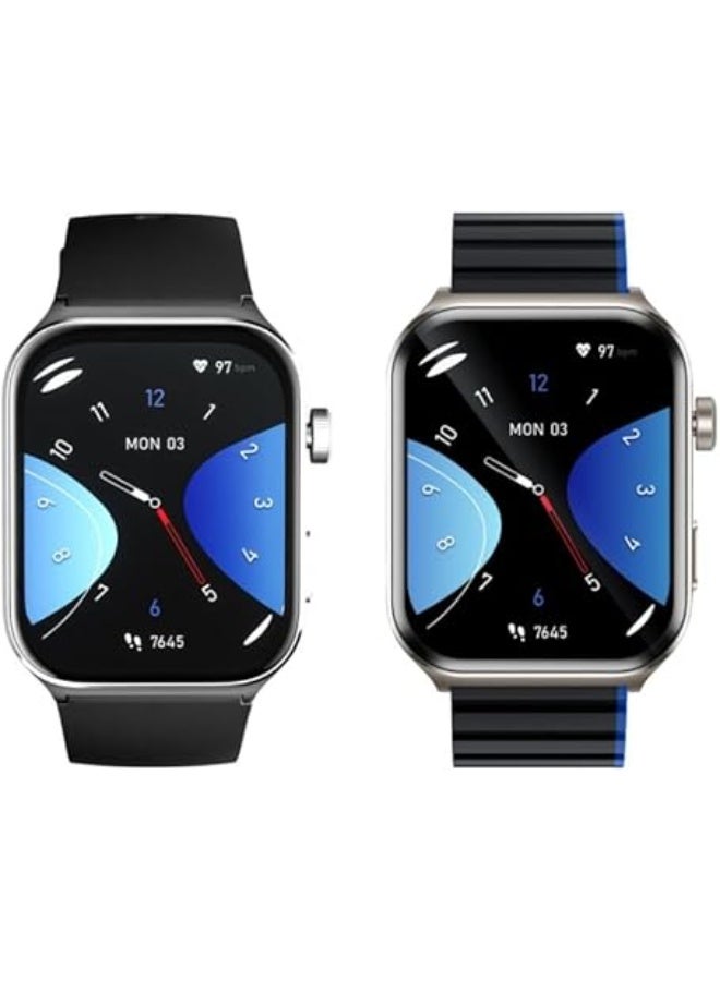 Kieslect KS2 Calling 2.01 Inch FHD Amoled Smart Watch (Double Strap Protector) - Midnight blue - Image 1