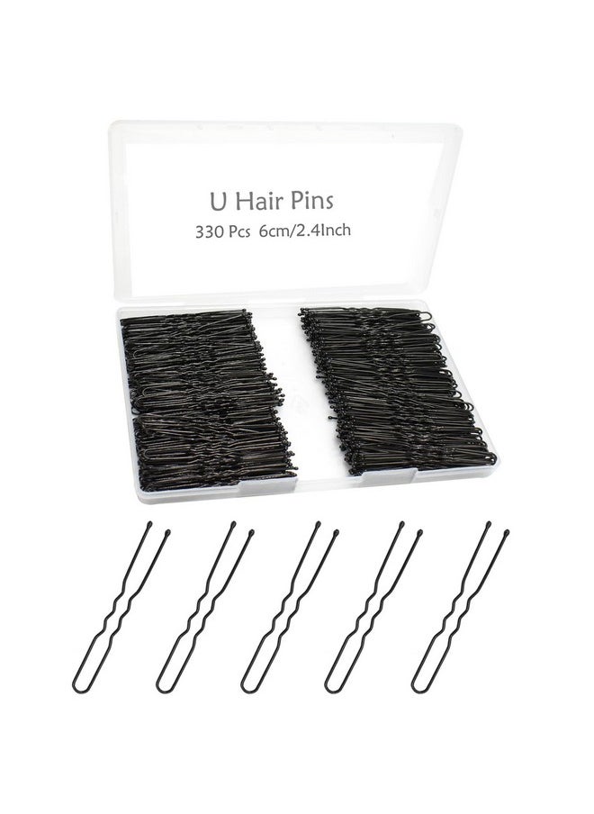 YINGFENG U Shaped Hair Pins For Buns Yingfeng 330 Count 2.4 Inch Bun Pins Black Hair Pins For Women Girls With Storage Box Hair Accessories For All Hair Types  - Image 1