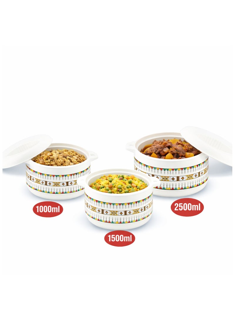 داك طقم حافظات طعام حرارية — 3 قطع مع احتفاظ ممتاز بالحرارة (1000 مل – 1500 مل – 2500 مل) - Image 4