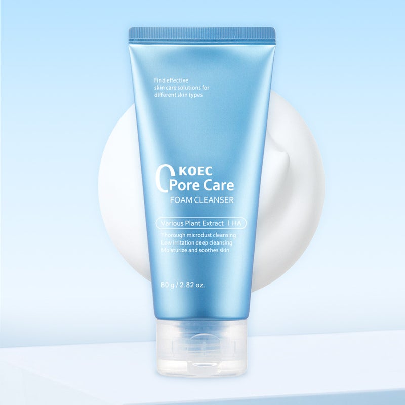 Koec Zero Pore Facial Cleansing Set Amino Acid Facial Cleanser 80G + Cleansing Makeup Remover Oil 100G - Image 3