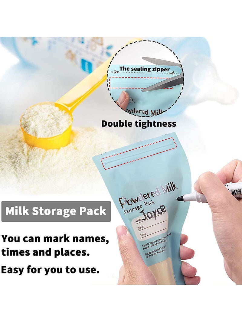 KASTWAVE Portable Milk Powder Storage Bag, Disposable Baby Feeding Food Milk Powder Sealed, and Leakproof Pouches Container Formula Dispenser, for Newborn Parents and Family Travel 30 Pieces  - Image 3