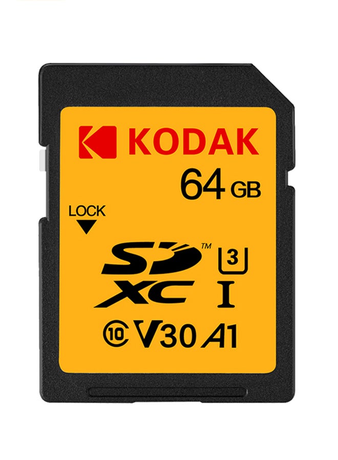 كوداك بطاقة ذاكرة UHS-I V30 SDXC SD أصفر/أسود - Image 1