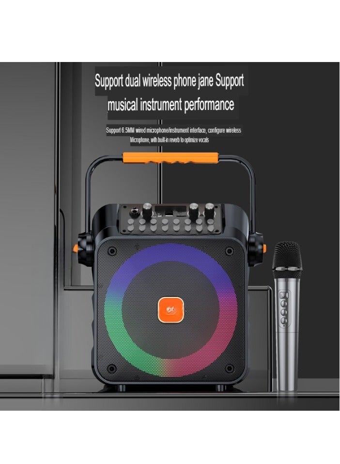 Karaoke Machine, Compact And Portable Music Player, Lightweight Durable Speaker With Microphone, Karaoke Entertainment System For Kids And Adults, (1pc Speaker With Single Microphone)  - Image 3
