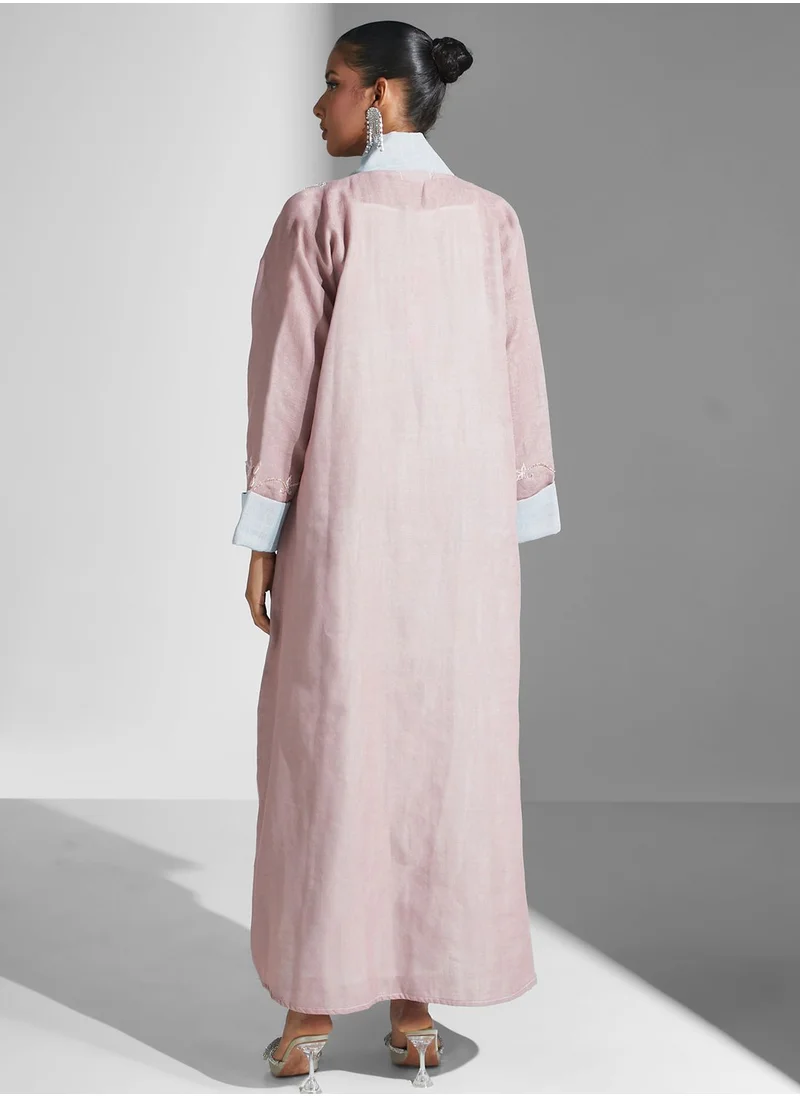 Aara Embellished Knitted Abaya