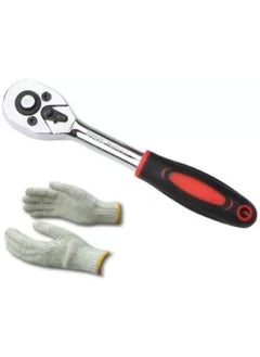Inditrust inditrust 12 Drive Ratchet Socket Handle Wrench with Gloves Double Sided Rachet Wrench Pack of 1  - Image 1