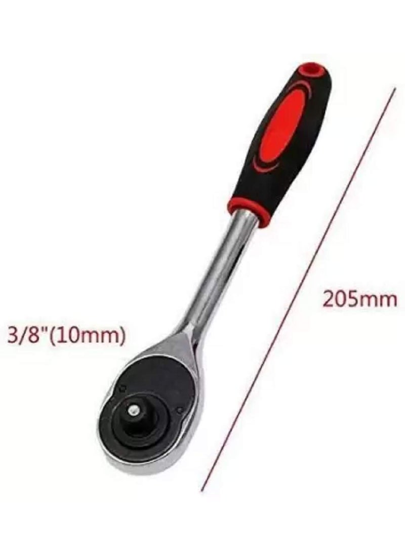 Inditrust - inditrust 12 Drive Ratchet Socket Handle Wrench with Gloves Double Sided Rachet Wrench Pack of 1 - Image 1