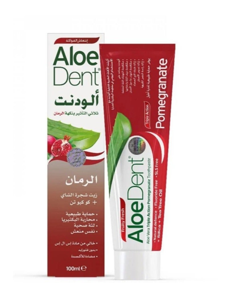 Aloedent Toothpaste Pomegranate 100ml - Image 2