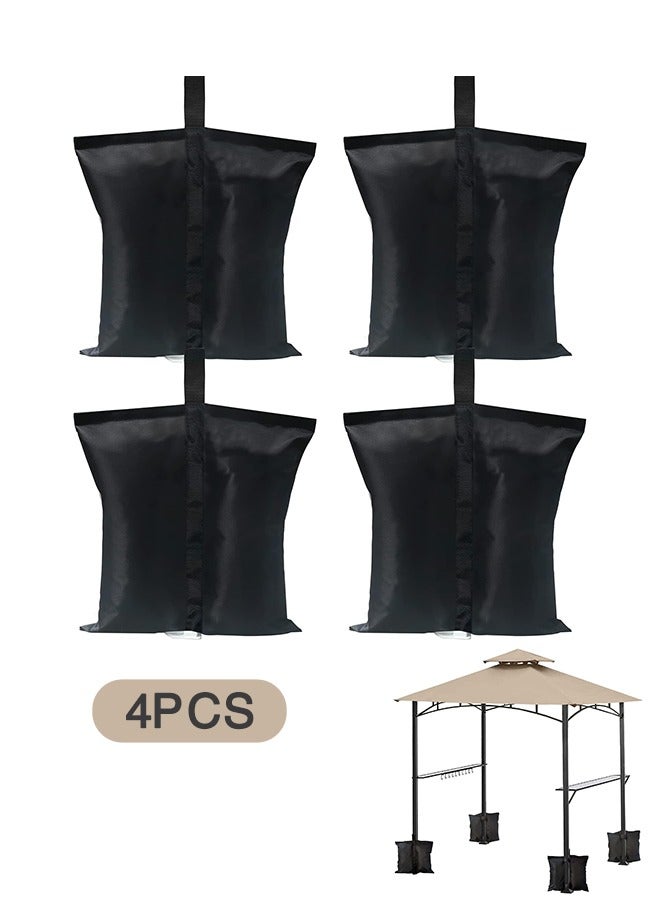 Generic 4 Pack Sandbag Tent Weights Bags, for Patio Umbrella Base, Outdoor Canopy (Black)  - Image 1