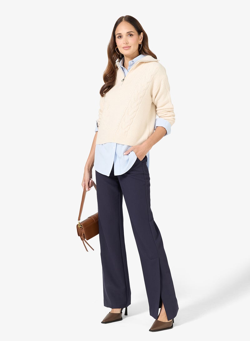 ايلا كنزة بولو محبوكة بالكابل - Image 4