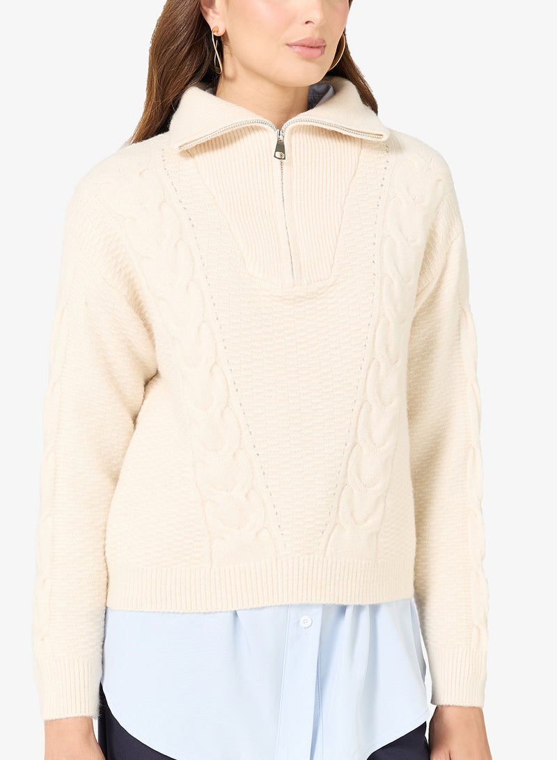 ايلا كنزة بولو محبوكة بالكابل - Image 3