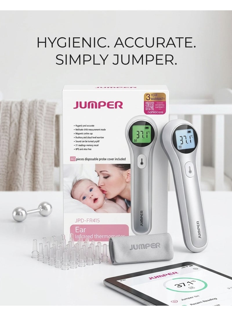 Jumper Ear Infrared Thermometer with 40 pcs disposable probe cover included - Image 3