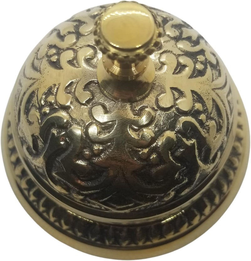 Upper Deck MGSIO Solid Brass Victorian Style Service Desk Bell - Image 2