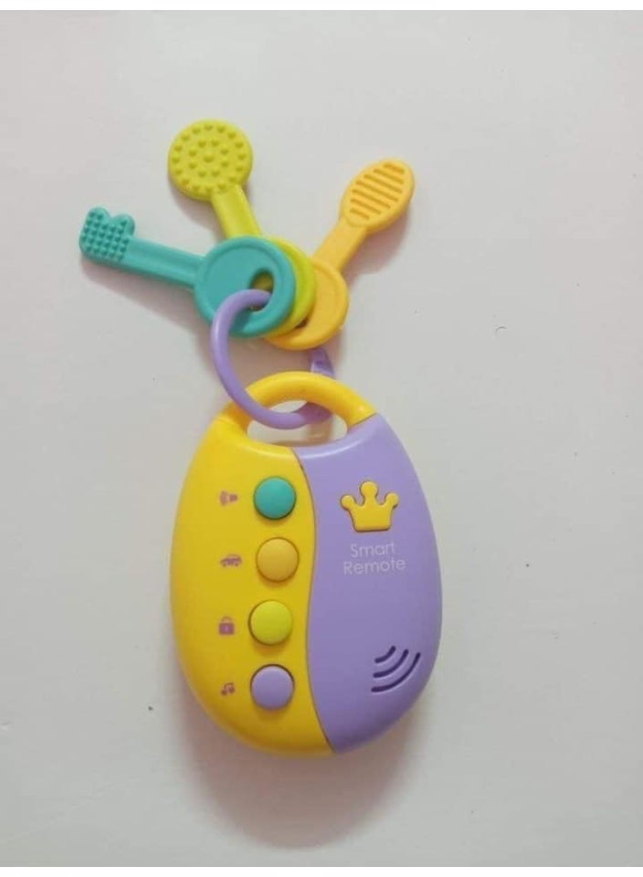 3 pieces of children's silicone car keys with remote control featuring 12 alarm tones and other musical effects for the car - Image 5