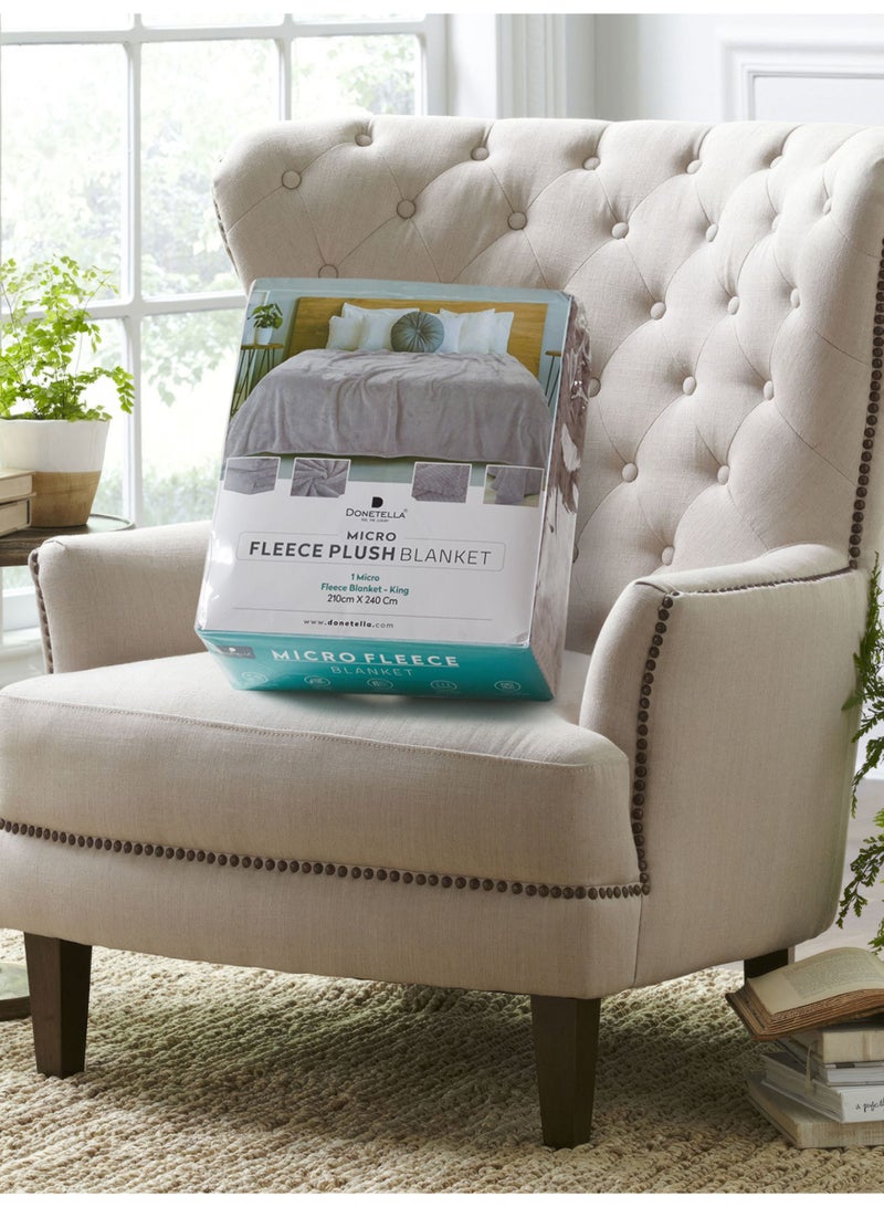 دوناتيلا بطانية نقشة وافل 170 × 210 سم تصميم انيق و فاخر - Image 2